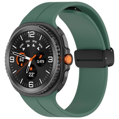 Ремешок Deexe Soft Line для Samsung Galaxy Watch 8 (40/44mm) / 8 Classic / Ultra (2025) - Dark Green