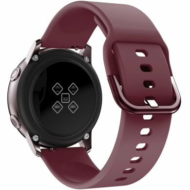 Ремінець Deexe Soft Silicone для годинників з шириною кріплення 20мм - Wine Red