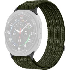 Ремешок Deexe Soft Weave для Samsung Galaxy Watch 8 (40/44mm) / 8 Classic - Dark Green