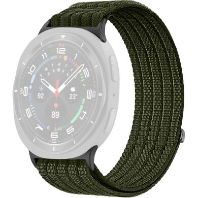 Ремешок Deexe Soft Weave для Samsung Galaxy Watch 8 (40/44mm) / 8 Classic - Dark Green