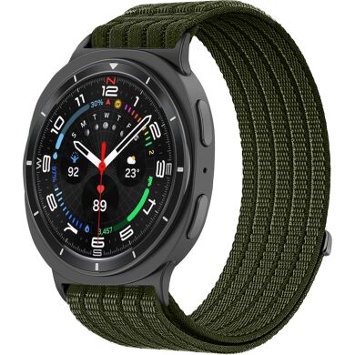 Ремешок Deexe Soft Weave для Samsung Galaxy Watch 8 (40/44mm) / 8 Classic - Dark Green