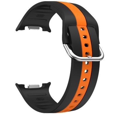 Ремешок Deexe Sport Strap для Samsung Galaxy Watch 8 (40/44mm) / 8 Classic - Black / Orange