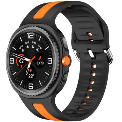 Ремешок Deexe Sport Strap для Samsung Galaxy Watch 8 (40/44mm) / 8 Classic - Black / Orange