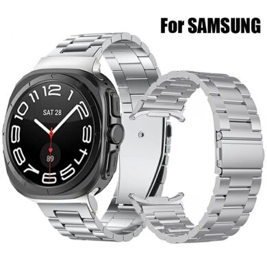 Ремешок Deexe Stainless Steel для Samsung Galaxy Watch Ultra (47mm) - Silver