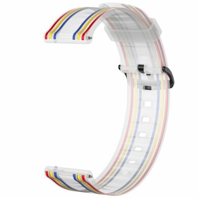 Ремешок Deexe Twill Color Strap для часов с шириной крепления 22мм - White / Colorful