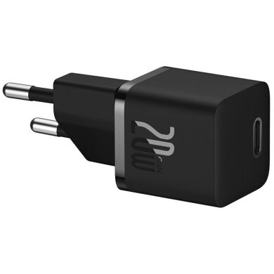 Сетевое зарядное устройство Baseus GaN5 1C 20W + кабель Type-C to Type-C (P10110900113-00) - Black