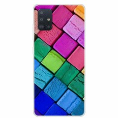 Силіконовий (TPU) чохол Deexe Life Style для Samsung Galaxy A51 (А515) - Colorful Cubes