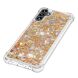 Силиконовый (TPU) чехол Deexe Liquid Glitter для Samsung Galaxy A13 5G (A136) / A04s (A047) - Gold Hearts. Фото 4 из 7