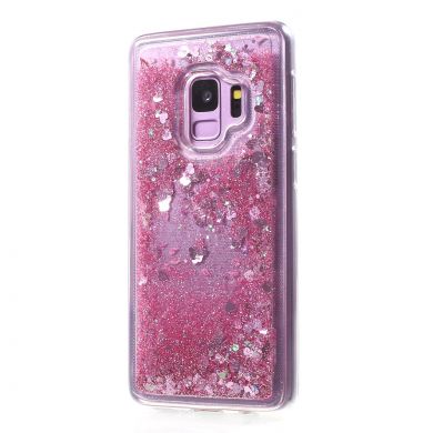 Силіконовий (TPU) чохол Deexe Liquid Glitter для Samsung Galaxy S9 (G960), Cherry Blossom B