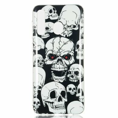 Силіконовий (TPU) чохол Deexe LumiCase для Samsung Galaxy A50 (A505) - Cool Skulls