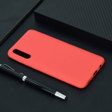 Силіконовий (TPU) чохол Deexe Matte Case для Samsung Galaxy A50 (A505) - Red