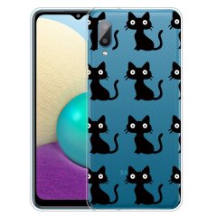 Силіконовий (TPU) чохол Deexe Pretty Glossy для Samsung Galaxy A02 (A022) / M02 - Black Cats