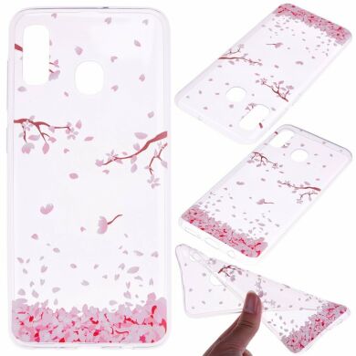 Силіконовий (TPU) чохол Deexe Pretty Glossy для Samsung Galaxy A30 (A305) - Falling Petals