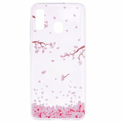 Силиконовый (TPU) чехол Deexe Pretty Glossy для Samsung Galaxy A30 (A305) - Falling Petals