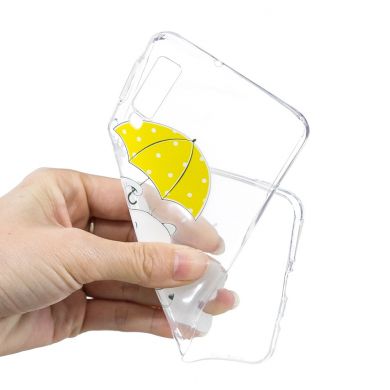 Силиконовый (TPU) чехол Deexe Pretty Glossy для Samsung Galaxy A7 2018 (A750) - Elephant Holding an Umbrella