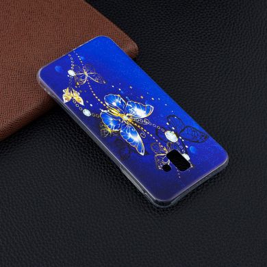 Силіконовий (TPU) чохол Deexe Pretty Glossy для Samsung Galaxy J6+ (J610) - Blue Butterfly