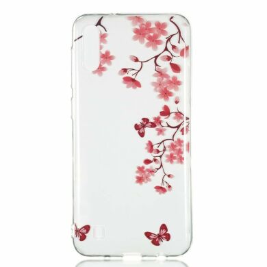 Силіконовий (TPU) чохол Deexe Pretty Glossy для Samsung Galaxy M10 (M105) - Butterfly and Flower