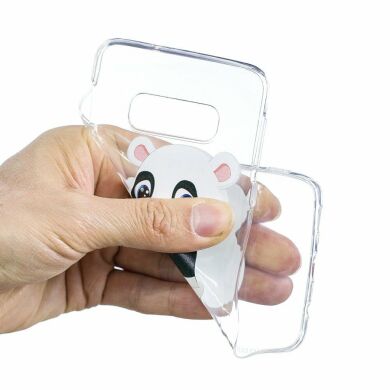 Силіконовий (TPU) чохол Deexe Pretty Glossy для Samsung Galaxy S10e (G970), Panda Holding a Bottle