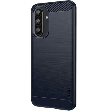 Силиконовый (TPU) чехол MOFI Carbon Fiber для Samsung Galaxy A36 (A366) - Blue