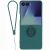 Силиконовый (TPU) чехол с кольцом Deexe Color Shell (FF) для Samsung Galaxy Flip 8 - Blackish Green