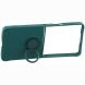 Силиконовый (TPU) чехол с кольцом Deexe Color Shell (FF) для Samsung Galaxy Flip 8 - Blackish Green. Фото 3 из 5