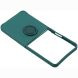 Силиконовый (TPU) чехол с кольцом Deexe Color Shell (FF) для Samsung Galaxy Flip 8 - Blackish Green. Фото 5 из 5