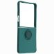 Силиконовый (TPU) чехол с кольцом Deexe Color Shell (FF) для Samsung Galaxy Flip 8 - Blackish Green. Фото 2 из 5