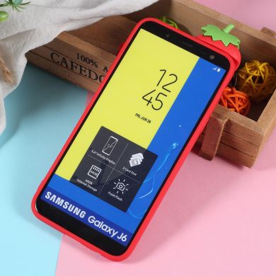Силиконовый (TPU) чехол UniCase 3D Pattern для Samsung Galaxy J6 2018 (J600) - Strawberry Pattern