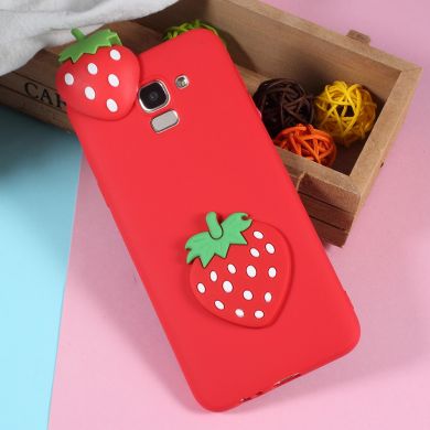 Силиконовый (TPU) чехол UniCase 3D Pattern для Samsung Galaxy J6 2018 (J600) - Strawberry Pattern