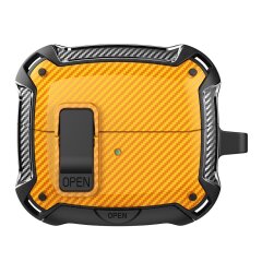 Захисний чохол Deexe Carbon Shield для Samsung Galaxy Buds 3 / Buds 3 Pro - Black / Yellow