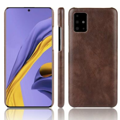 Захисний чохол Deexe Leather Back Cover для Samsung Galaxy A71 (A715) - Brown