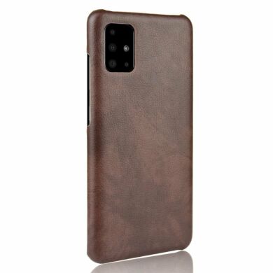 Захисний чохол Deexe Leather Back Cover для Samsung Galaxy A71 (A715) - Brown