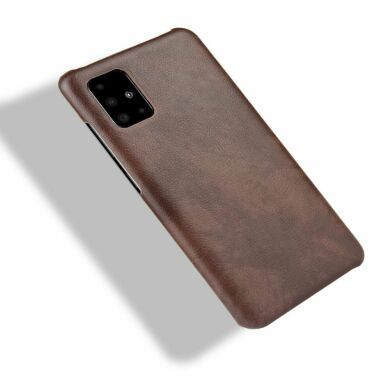 Захисний чохол Deexe Leather Back Cover для Samsung Galaxy A71 (A715) - Brown