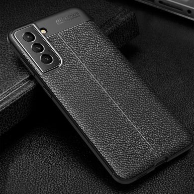 Защитный чехол Deexe Leather Cover для Samsung Galaxy S22 Plus - Black