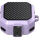Защитный чехол Deexe Lock Design для Samsung Galaxy Buds 4 / Buds 4 Pro - Black / Purple. Фото 1 из 5