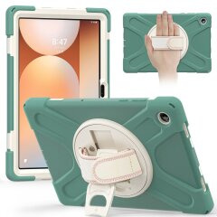 Защитный чехол Deexe Rotation Hybrid для Samsung Galaxy Tab A11 Plus (X230/236) - Green