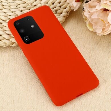 Защитный чехол Deexe Silicone Case для Samsung Galaxy S20 Ultra (G988) - Red