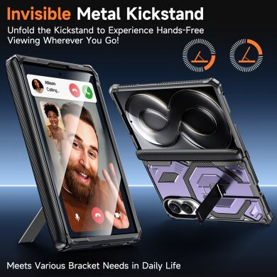 Защитный чехол Deexe Tank Stand для Samsung Galaxy Fold 8 - Grey