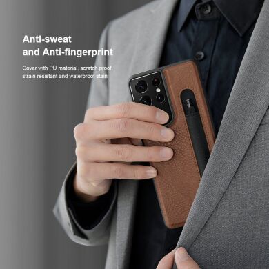 Захисний чохол NILLKIN Aoge Leather Case для Samsung Galaxy S21 Ultra (G998) - Black