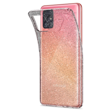 Защитный чехол Spigen (SGP) Liquid Crystal Glitter для Samsung Galaxy A51 (А515) - Crystal Quartz
