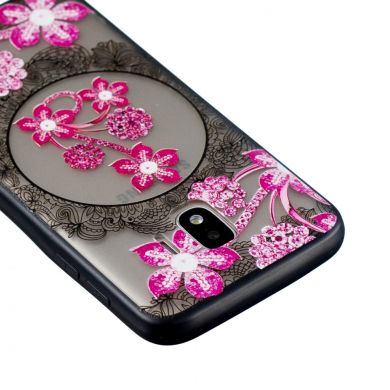 Защитный чехол UniCase Shiny Flowers для Samsung Galaxy J2 Core (J260) - Pink Flower