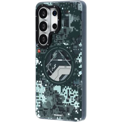 Захисний чохол YOUNGKIT Camouflage Circuit MagSafe для Samsung Galaxy S26 Ultra (S948) - Black