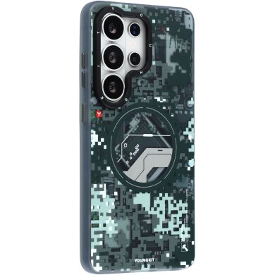Захисний чохол YOUNGKIT Camouflage Circuit MagSafe для Samsung Galaxy S26 Ultra (S948) - Black