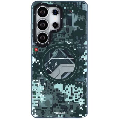 Захисний чохол YOUNGKIT Camouflage Circuit MagSafe для Samsung Galaxy S26 Ultra (S948) - Black