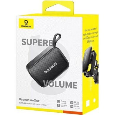 Портативна акустика Baseus OS AeQur 30 Mini (A20077900123-00) - Cosmic Black