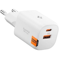 Мережевий зарядний пристрій Spigen EE352EU USB + Type-C (35W) ACH09462 - White