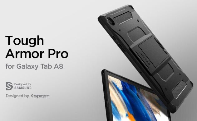 Захисний чохол Spigen (SGP) Tough Armor Pro для Samsung Galaxy Tab A8 10.5 (X200/205) - Black