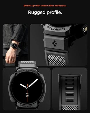 Защитный чехол Spigen (SGP) Rugged Armor Pro (FW) для Samsung Galaxy Watch 8 (44mm) ACS10007 - Matte Black