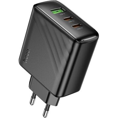 Сетевое зарядное устройство Hoco CS26A PD45W (USB + 2Type-C) - Black