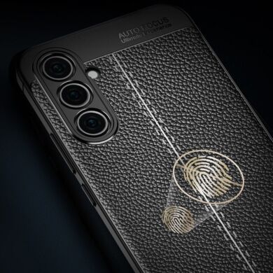 Захисний чохол Deexe Leather Cover для Samsung Galaxy A54 (A546) - Black